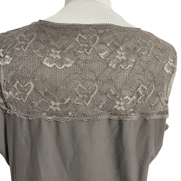 WinterSilks XL Top Blouse Sleeveless Lace Detail - Picture 5 of 7